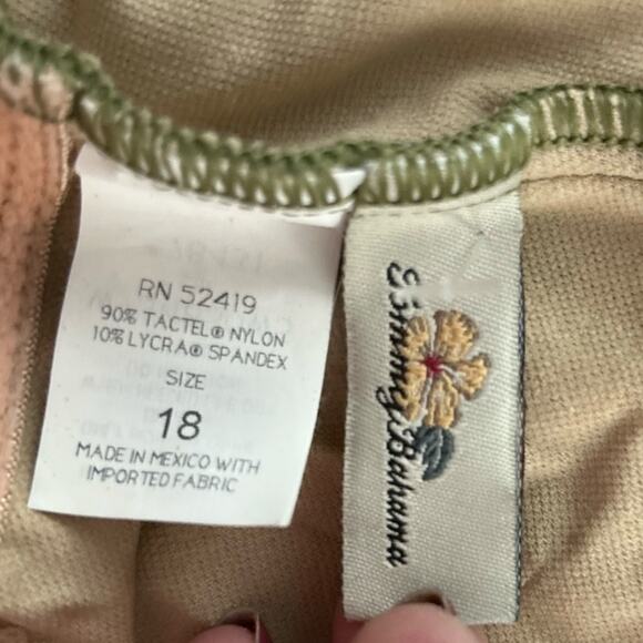 Tommy Bahama One-Piece Swimsuit Women's 18 Green Palm Tree Vacation Tropical - Picture 6 of 9